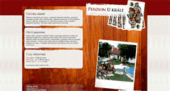 Desktop Screenshot of penzionukrale.zdarsko.cz